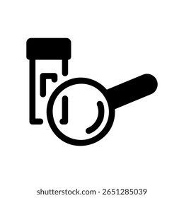 Laboratory analysis icon representing research and medical diagnostics