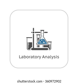 Laboratory Analysis  and Medical Services Icon. Flat Design. Isolated.