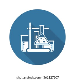 Laboratory Analysis  and Medical Services Icon. Flat Design. Isolated.