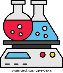 Laboratory Analytical balance Concept, extreme sensitive chemical weighing vector color icon design, Biochemistry symbol, Biotechnology and Biochemical Sign, Science and engineering stock illustration