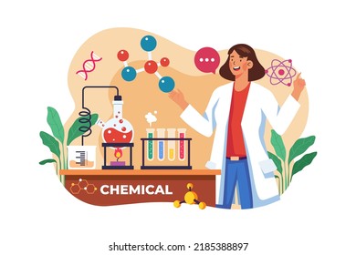 Laboratory assistant doing chemical tests