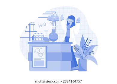 Laborassistent bei der Durchführung chemischer Tests