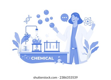 Laboratory Assistant Doing Chemical Tests