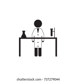 laboratory assistant icon on white background
