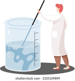 Laboratory assistant mixes liquids in flask in laboratory. Scientist conducting scientific researches. Antivirus vaccine complete development. Pharmaceutical investigation, tests in chemiical lab