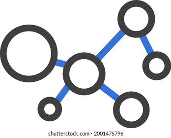 Átomo de laboratorio, ilustración, vector sobre fondo blanco.