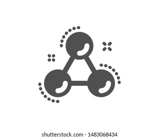 Laboratory atom sign. Chemistry molecule icon. Analysis symbol. Classic flat style. Simple chemistry molecule icon. Vector