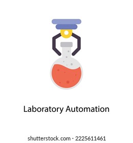 Laboratory Automation vector Flat  Icons. Simple stock illustration