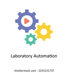 Laboratory Automation vector Flat Icons. Simple stock illustration stock illustration