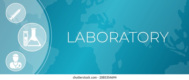 Laboratory Background Blue Illustration Banner 