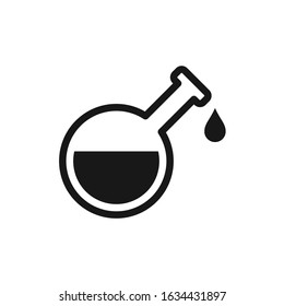 Laboratory beaker, Florence flask dripping liquid icon