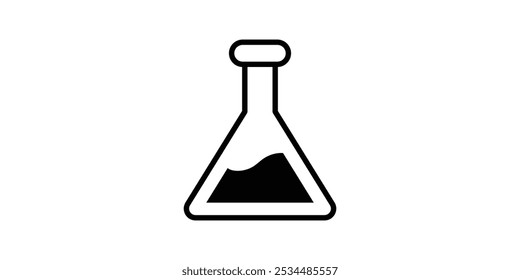 Laboratory beaker icon. Lab flask icon.