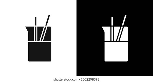 Laboratory beaker icon logo set vector