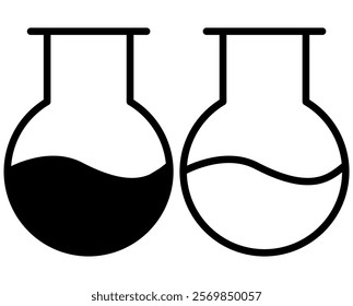 laboratory beaker icon, simple flat style, vector illustration symbol sign logo template pictogram, for ui or ux isolated on white for mobile app, editable	