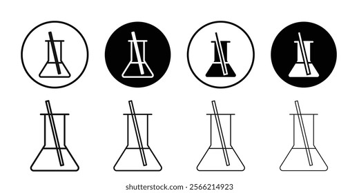 Laboratory beaker icon Symbol mark in filled style