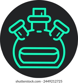laboratory beaker icon, test beaker