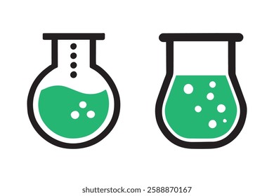 laboratory beaker icon vector silhouette isolated in white background