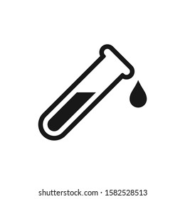 Laboratory beaker, Test tube dripping liquid icon