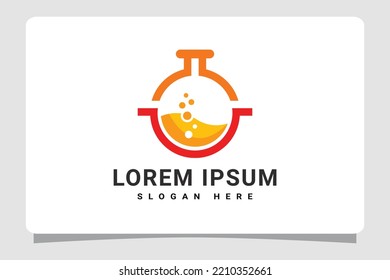 Laboratory Beakers Logo Template Design Inspiration