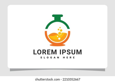 Laboratory Beakers Logo Template Design Inspiration Stock Vector ...