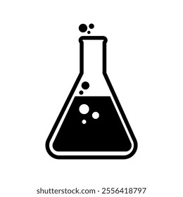 Laboratory beakers vector icon Isolated on white background.
