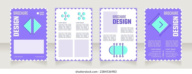 Laboratory blank brochure design. Template set with copy space for text. Premade corporate reports collection. Editable 4 paper pages. Teco Light, Semibold, Arial Regular fonts used