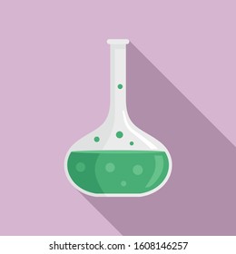 Laboratory bottle icon. Flat illustration of laboratory bottle vector icon for web design