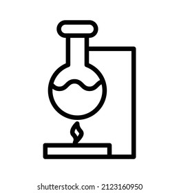 botella de laboratorio. diseño de ilustraciones vectoriales de iconos, mejor utilizado para infografía, banner o aplicación web. Stroke Editable
