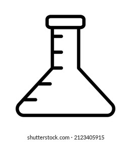 botella de laboratorio. diseño de ilustraciones vectoriales de iconos, mejor utilizado para infografía, banner o aplicación web. Stroke Editable