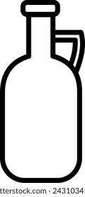 laboratory bottle line icon vector design template ilustration with editable stroke