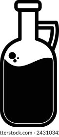 laboratory bottle line icon vector design template ilustration with editable stroke