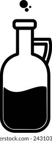 laboratory bottle line icon vector design template ilustration with editable stroke