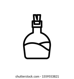 laboratory bottle outline icon. vector illustration. Isolated on white background.