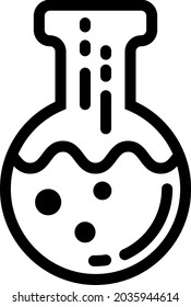 laboratory bottle, simple icon shape, best for UI, website or application