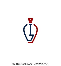 laboratory bottle vector illustration. great for laboratory advertisement or logo