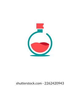 ilustración del vector del frasco de laboratorio. excelente para publicidad o logotipo de laboratorio