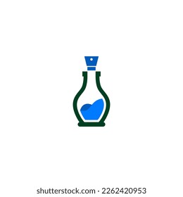 ilustración del vector del frasco de laboratorio. excelente para publicidad o logotipo de laboratorio