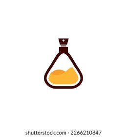 laboratory bottle vector illustration. great for laboratory advertisement or logo