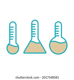 Laboratory Bottles icons symbol vector elements for infographic web