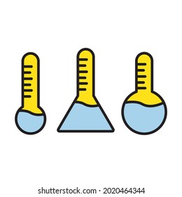 Laboratory Bottles icons symbol vector elements for infographic web