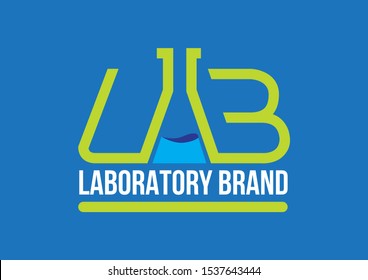 Laboratory brand logo design concept