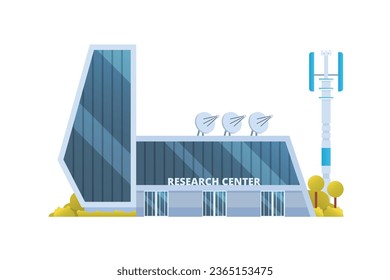 Laboratory building for city flat design. Vector illustration