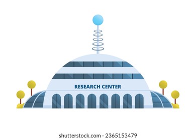 Edificio de laboratorio para el diseño de pisos urbanos. Ilustración del vector