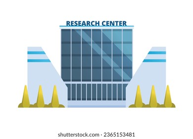 Edificio de laboratorio para el diseño de pisos urbanos. Ilustración del vector