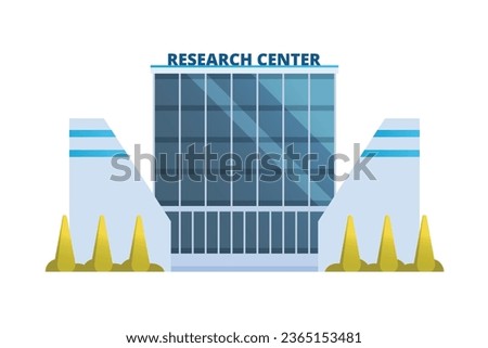 Laboratory building for city flat design. Vector illustration