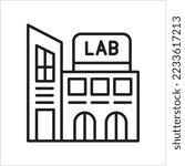 Laboratory building icon. Vector illustration