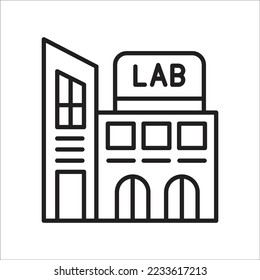 Laboratory building icon. Vector illustration