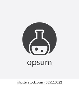laboratory bulb cut identity template icon design element