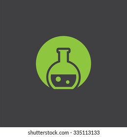laboratory bulb cut identity template icon design element