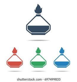 Laboratory burner icon - simple flat design, vector
